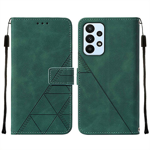 Coque Portefeuille Livre Cuir Etui Clapet Y01B pour Samsung Galaxy A23 4G Vert