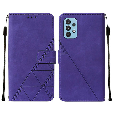 Coque Portefeuille Livre Cuir Etui Clapet Y01B pour Samsung Galaxy A32 5G Violet