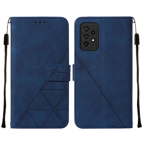 Coque Portefeuille Livre Cuir Etui Clapet Y01B pour Samsung Galaxy A33 5G Bleu