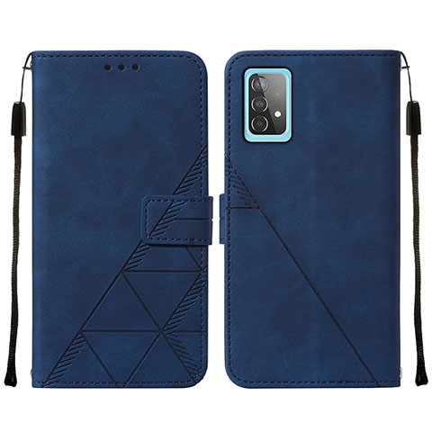 Coque Portefeuille Livre Cuir Etui Clapet Y01B pour Samsung Galaxy A52 4G Bleu