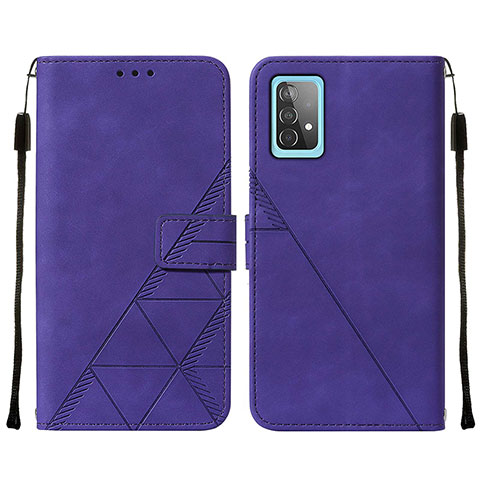 Coque Portefeuille Livre Cuir Etui Clapet Y01B pour Samsung Galaxy A52 4G Violet