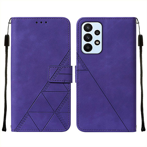 Coque Portefeuille Livre Cuir Etui Clapet Y01B pour Samsung Galaxy A73 5G Violet