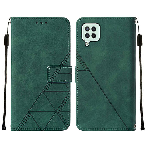 Coque Portefeuille Livre Cuir Etui Clapet Y01B pour Samsung Galaxy F22 4G Vert