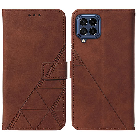 Coque Portefeuille Livre Cuir Etui Clapet Y01B pour Samsung Galaxy M53 5G Marron