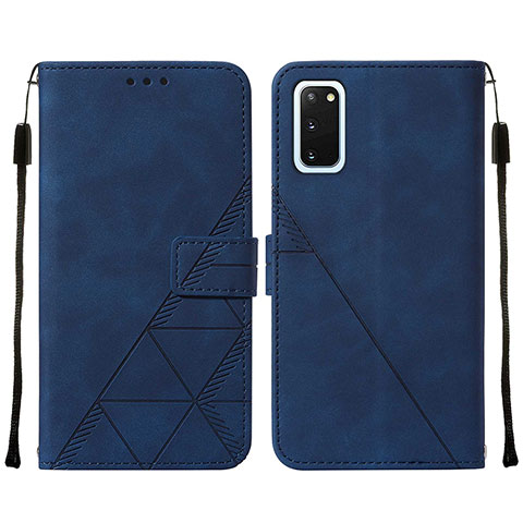 Coque Portefeuille Livre Cuir Etui Clapet Y01B pour Samsung Galaxy S20 5G Bleu