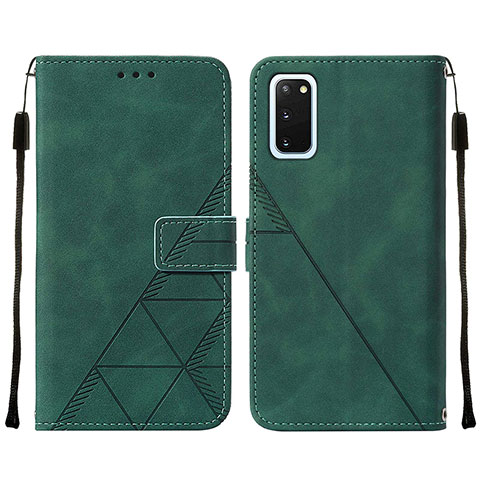 Coque Portefeuille Livre Cuir Etui Clapet Y01B pour Samsung Galaxy S20 5G Vert