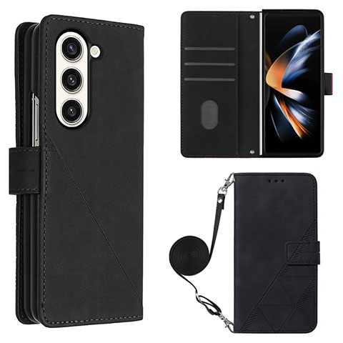 Coque Portefeuille Livre Cuir Etui Clapet Y01B pour Samsung Galaxy Z Fold5 5G Noir