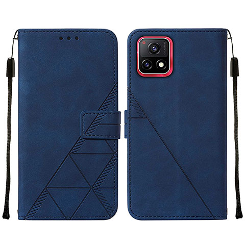 Coque Portefeuille Livre Cuir Etui Clapet Y01B pour Vivo iQOO U3 5G Bleu