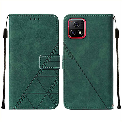 Coque Portefeuille Livre Cuir Etui Clapet Y01B pour Vivo iQOO U3x 5G Vert