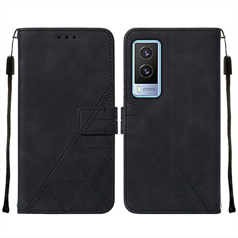 Coque Portefeuille Livre Cuir Etui Clapet Y01B pour Vivo V21e 5G Noir