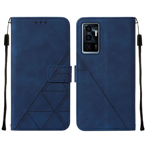 Coque Portefeuille Livre Cuir Etui Clapet Y01B pour Vivo V23e 5G Bleu