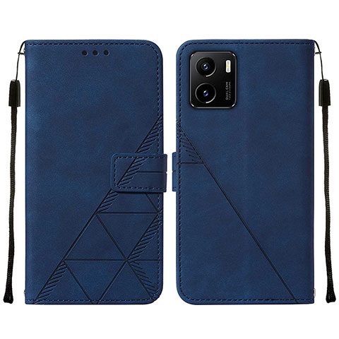 Coque Portefeuille Livre Cuir Etui Clapet Y01B pour Vivo Y15C Bleu