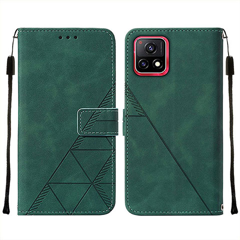 Coque Portefeuille Livre Cuir Etui Clapet Y01B pour Vivo Y31s 5G Vert