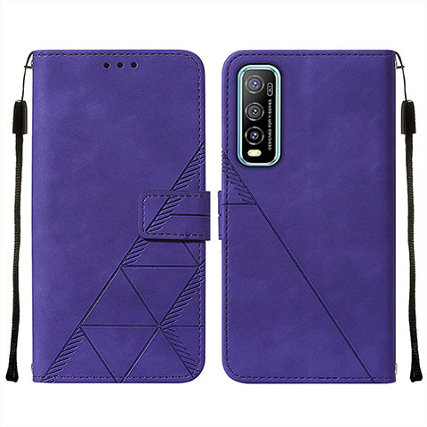 Coque Portefeuille Livre Cuir Etui Clapet Y01B pour Vivo Y50t Violet