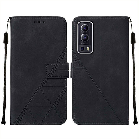 Coque Portefeuille Livre Cuir Etui Clapet Y01B pour Vivo Y52 5G Noir