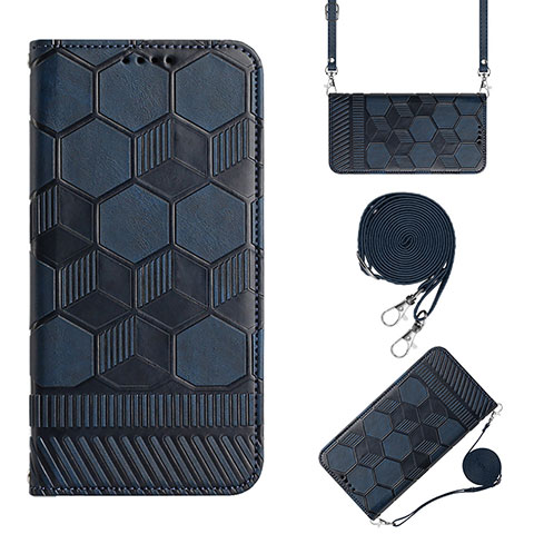 Coque Portefeuille Livre Cuir Etui Clapet Y01B pour Xiaomi Poco M4 Pro 4G Bleu