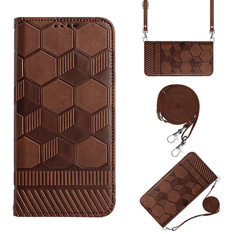 Coque Portefeuille Livre Cuir Etui Clapet Y01B pour Xiaomi Redmi 10 Power Marron