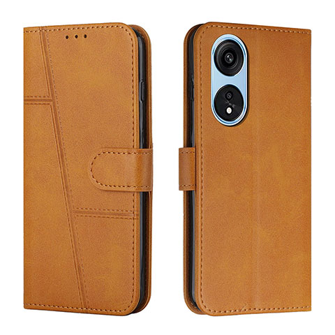 Coque Portefeuille Livre Cuir Etui Clapet Y01X pour Huawei Honor X5 Plus Brun Clair