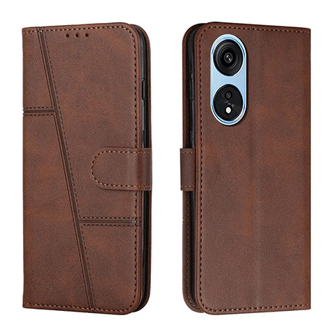 Coque Portefeuille Livre Cuir Etui Clapet Y01X pour Huawei Honor X5 Plus Marron