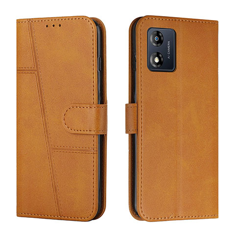 Coque Portefeuille Livre Cuir Etui Clapet Y01X pour Motorola Moto E13 Brun Clair