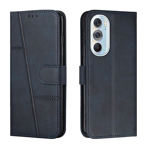 Coque Portefeuille Livre Cuir Etui Clapet Y01X pour Motorola Moto Edge 30 Pro 5G Bleu