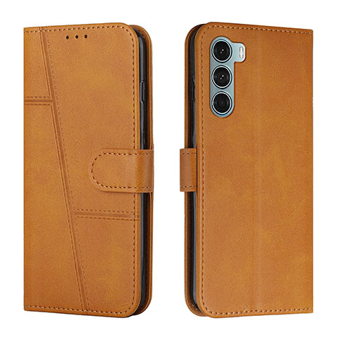 Coque Portefeuille Livre Cuir Etui Clapet Y01X pour Motorola Moto Edge S30 5G Brun Clair