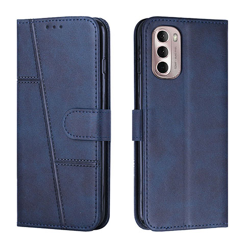 Coque Portefeuille Livre Cuir Etui Clapet Y01X pour Motorola Moto G Stylus (2022) 5G Bleu