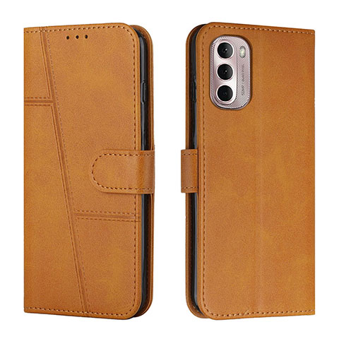 Coque Portefeuille Livre Cuir Etui Clapet Y01X pour Motorola Moto G Stylus (2022) 5G Brun Clair