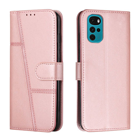 Coque Portefeuille Livre Cuir Etui Clapet Y01X pour Motorola Moto G22 Or Rose