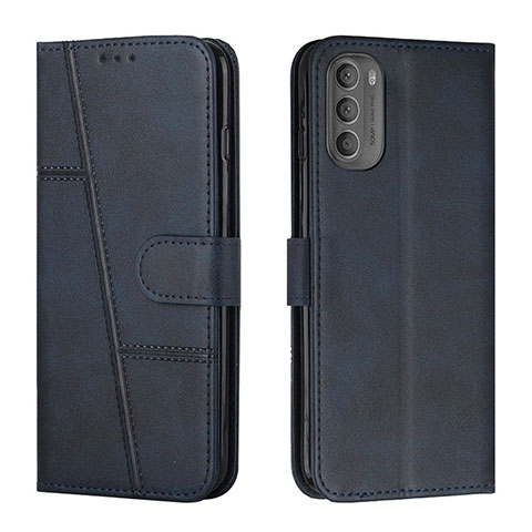 Coque Portefeuille Livre Cuir Etui Clapet Y01X pour Motorola Moto G31 Bleu