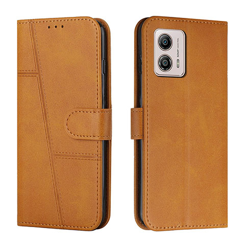 Coque Portefeuille Livre Cuir Etui Clapet Y01X pour Motorola Moto G53 5G Brun Clair