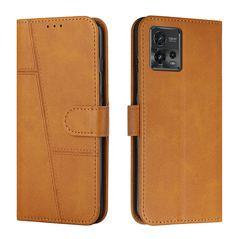 Coque Portefeuille Livre Cuir Etui Clapet Y01X pour Motorola Moto G72 Brun Clair