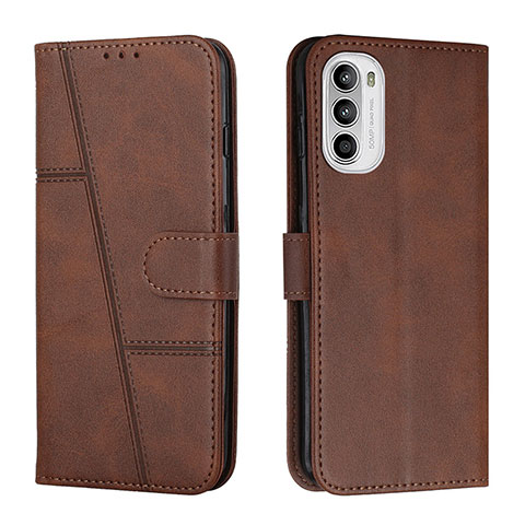 Coque Portefeuille Livre Cuir Etui Clapet Y01X pour Motorola Moto G82 5G Marron