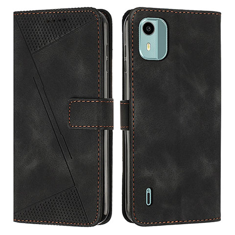 Coque Portefeuille Livre Cuir Etui Clapet Y01X pour Nokia C12 Noir