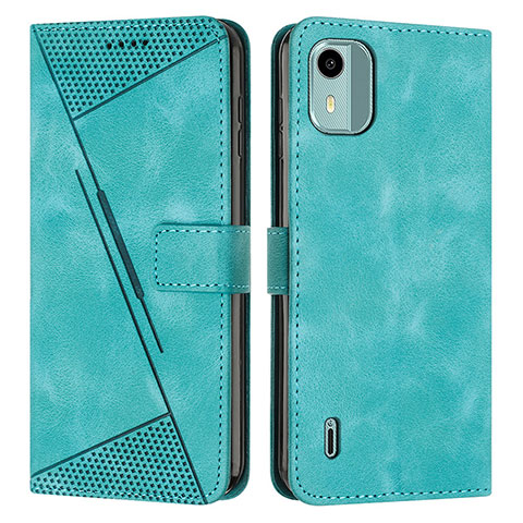 Coque Portefeuille Livre Cuir Etui Clapet Y01X pour Nokia C12 Pro Vert