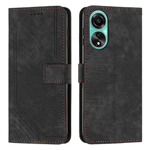 Coque Portefeuille Livre Cuir Etui Clapet Y01X pour Oppo A38 Noir