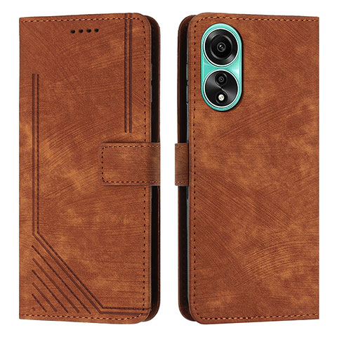 Coque Portefeuille Livre Cuir Etui Clapet Y01X pour Oppo A78 4G Marron