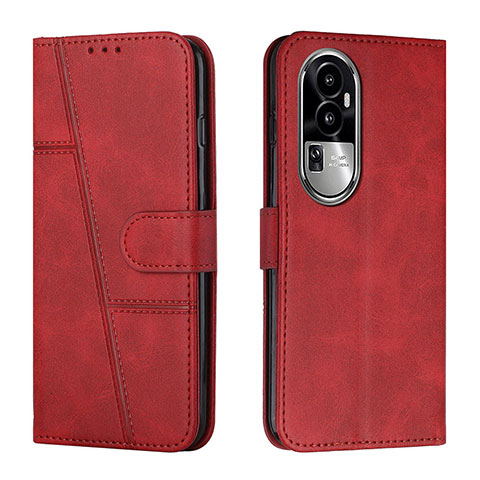 Coque Portefeuille Livre Cuir Etui Clapet Y01X pour Oppo Reno10 Pro+ Plus 5G Rouge