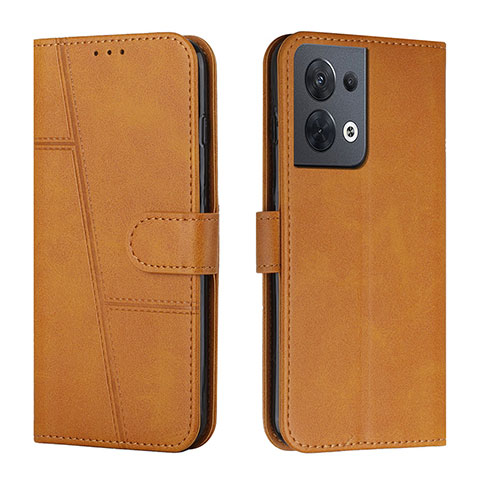 Coque Portefeuille Livre Cuir Etui Clapet Y01X pour Oppo Reno9 Pro 5G Brun Clair