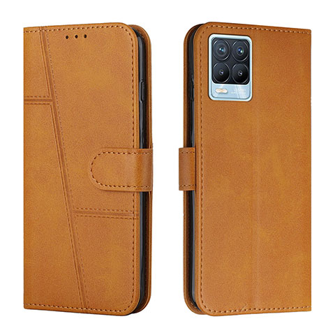 Coque Portefeuille Livre Cuir Etui Clapet Y01X pour Realme 8 4G Brun Clair