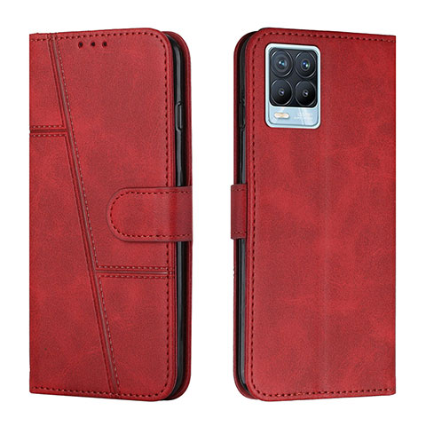 Coque Portefeuille Livre Cuir Etui Clapet Y01X pour Realme 8 4G Rouge