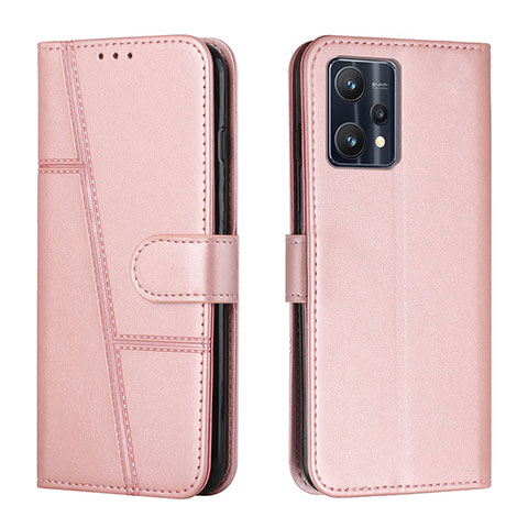 Coque Portefeuille Livre Cuir Etui Clapet Y01X pour Realme 9 Pro 5G Or Rose