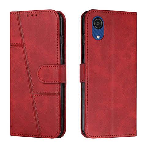 Coque Portefeuille Livre Cuir Etui Clapet Y01X pour Samsung Galaxy A03 Core Rouge