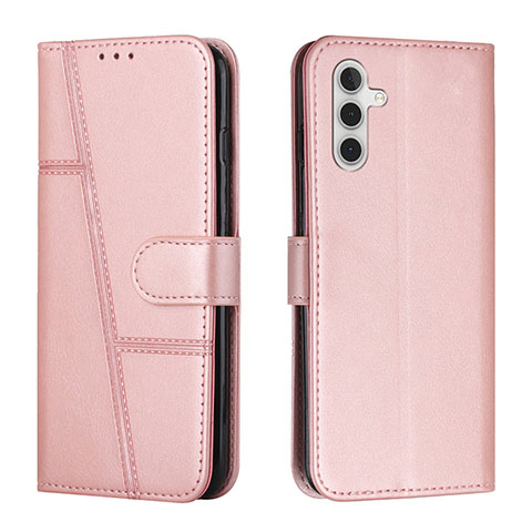 Coque Portefeuille Livre Cuir Etui Clapet Y01X pour Samsung Galaxy A04s Or Rose