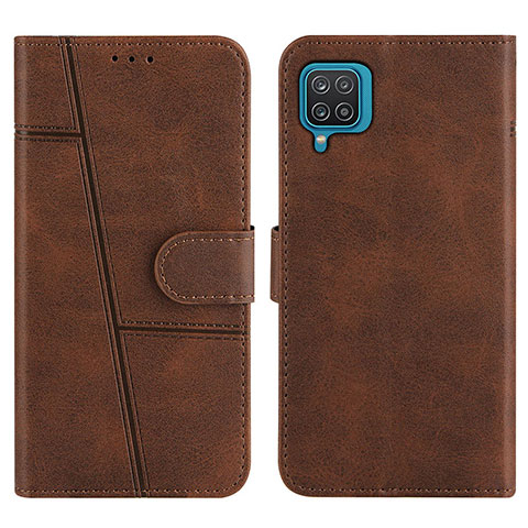 Coque Portefeuille Livre Cuir Etui Clapet Y01X pour Samsung Galaxy A12 5G Marron