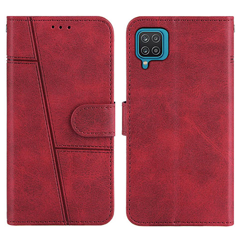 Coque Portefeuille Livre Cuir Etui Clapet Y01X pour Samsung Galaxy A12 Nacho Rouge