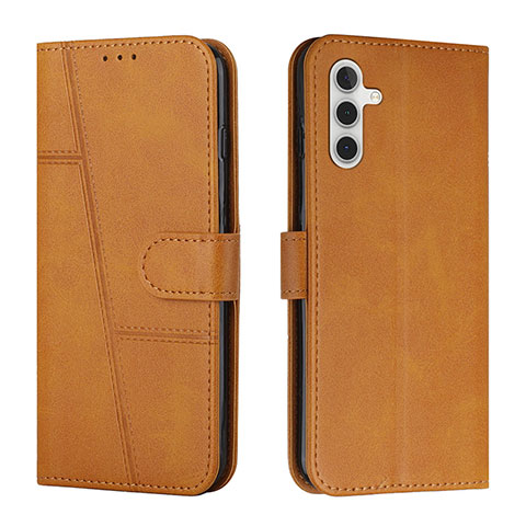 Coque Portefeuille Livre Cuir Etui Clapet Y01X pour Samsung Galaxy A13 5G Brun Clair