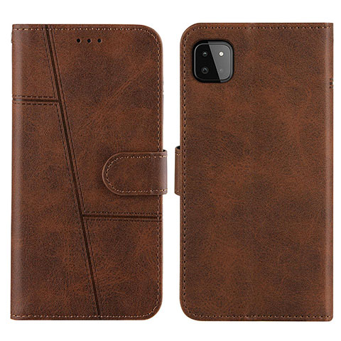 Coque Portefeuille Livre Cuir Etui Clapet Y01X pour Samsung Galaxy A22 5G Marron