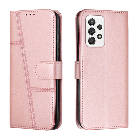 Coque Portefeuille Livre Cuir Etui Clapet Y01X pour Samsung Galaxy A23 4G Or Rose