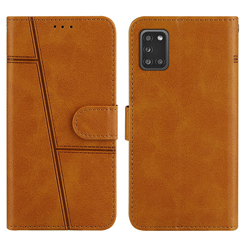 Coque Portefeuille Livre Cuir Etui Clapet Y01X pour Samsung Galaxy A31 Brun Clair